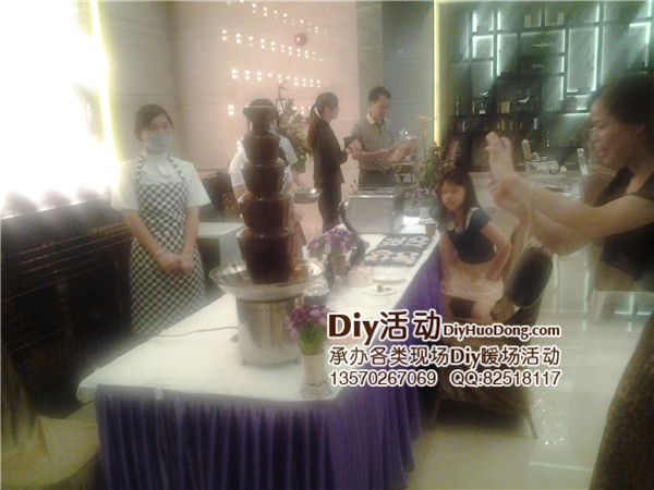 广州紫龙府巧克力喷泉和DIY活动